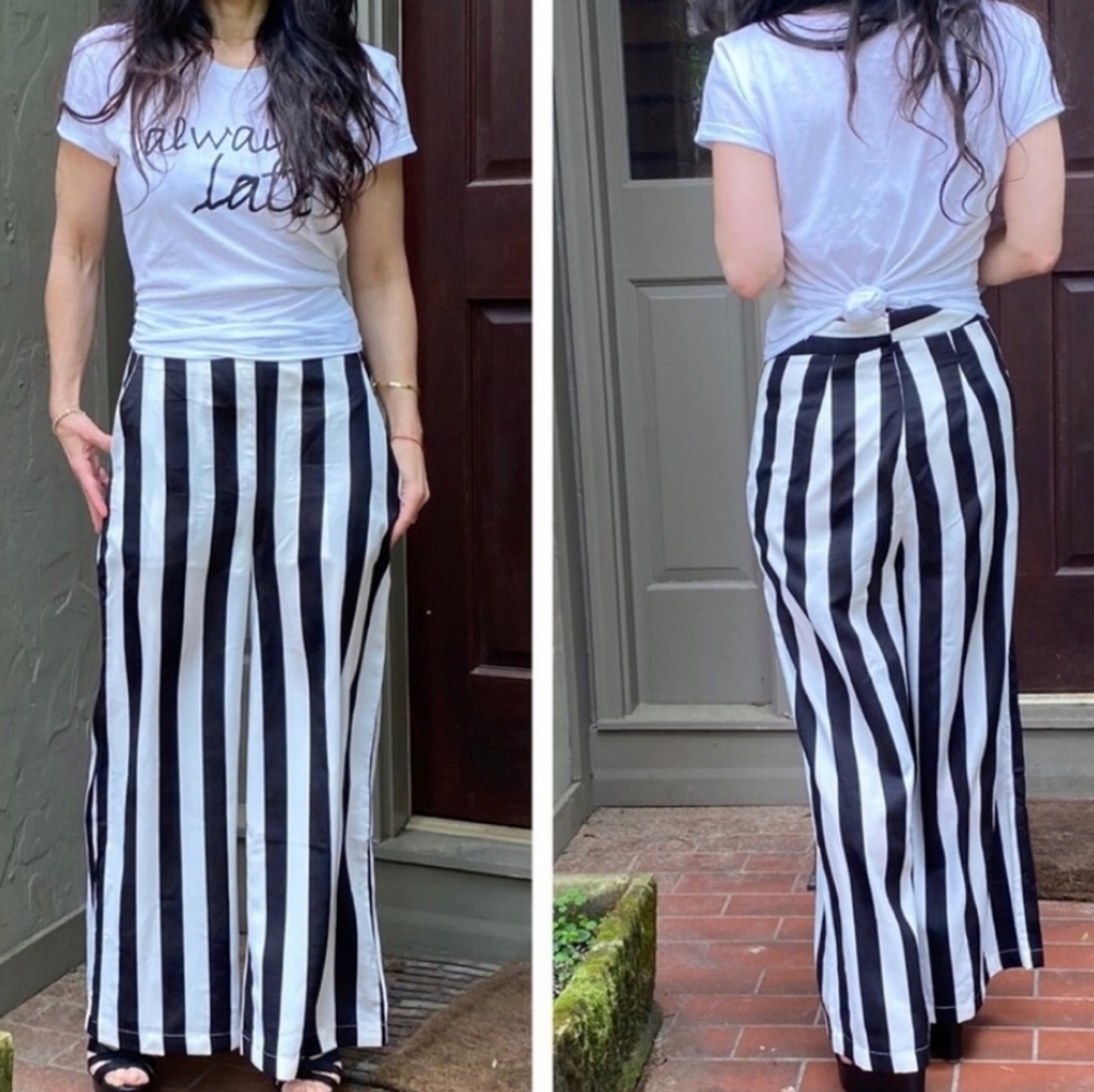 Esseu Striped Wide Leg pants